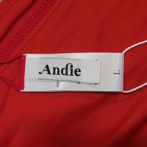 Andie swim Cherry Red The Cheeky Bottom size Large NWT - Picture 8 of 13